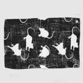 白ネズミタオル ゴルフタオル (横)