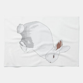 白ノミの巨大ウサギ キッチンタオル