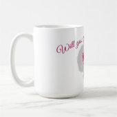 白ハイビスカスフラワーカスタムズ コーヒーマグカップ (左)