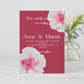 白ハイビスカスフラワーカスタムズ 招待状 (スタンド正面)