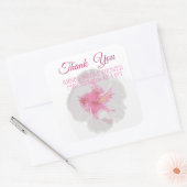 白ハイビスカス スクエアシール (封筒)