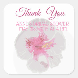 白ハイビスカス スクエアシール