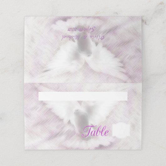 白ハト プレイスカード (外部開封)