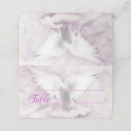 白ハト プレイスカード (外部開封)