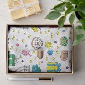 白ハヌカー模様 薄葉紙 (ギフト)