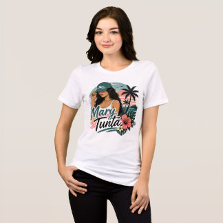 白ハワイアン・ピジン語で面白いマリー・トゥンタ トライブレンドTシャツ