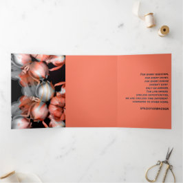 "白ハートの黒から太陽" & Douce 三つ折りクリスマスカード