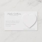 白ハートミニマル中立 名刺 (正面)