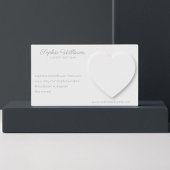 白ハートミニマル中立 名刺