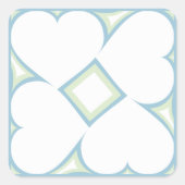 白ハート スクエアシール (正面)