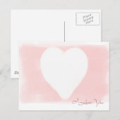 白ハート ポストカード (正面/裏面)