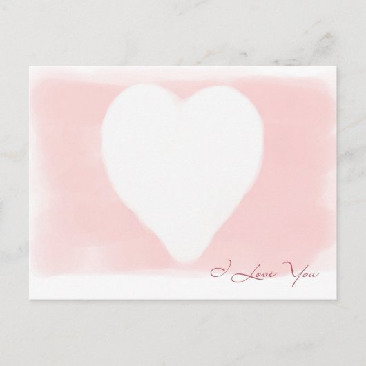 白ハート ポストカード (正面)