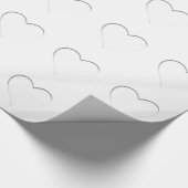 白ハート ラッピングペーパー (角)