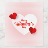 白ハート ワインラベル (シングルラベル)