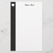 白ハート 便箋 (正面)