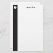 白ハート 便箋 (正面/裏面)