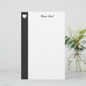 白ハート 便箋 (スタンド正面)