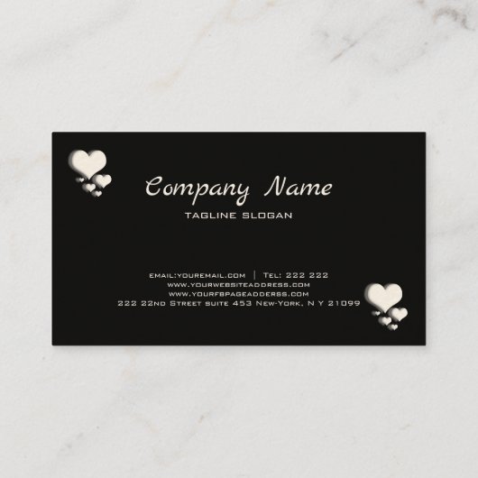 白ハート 名刺 (裏面)