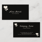 白ハート 名刺 (正面/裏面)