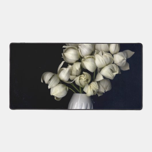 白ハート（黒） デスクマット (正面)