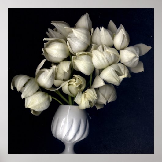 白ハート（黒） ポスター (正面)