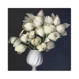 白ハート（黒） メタルプリント