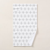 白バスタオオルセットの美しい銀色のドット バスタオルセット (ハンドタオル)