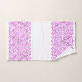 白バスタオオルセットの豪華なバイオレットレース バスタオルセット (ハンドタオル)