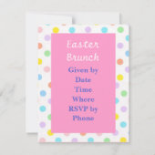 白バニーとドット復活祭 招待状 (裏面)