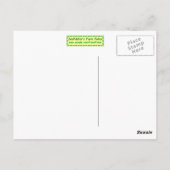 白バニーラビットポストカード ポストカード (裏面)