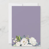 白バラとアジサイエレガント50誕生日 招待状 (裏面)