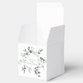 白バラと緑のフローラ結婚ズモノグラム フェイバーボックス (オープン)