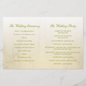 白バラのつぼみ結婚式プログラム (裏面)