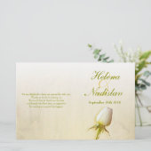 白バラのつぼみ結婚式プログラム (スタンド正面)