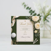 白バラのゴルフ 結婚式 サンクスカード サンキューカード (スタンド正面)