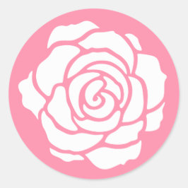 白バラのシール ラウンドシール