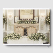 白バラのテーブル設定 ゲストブック (裏面)