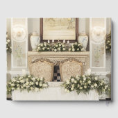 白バラのテーブル設定 ゲストブック (裏面)