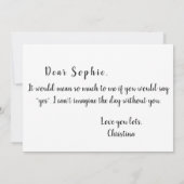 白バラのフローラ花嫁 招待状 (裏面)