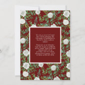 白バラのブルゴーニュ写真卒業発表 招待状 (裏面)