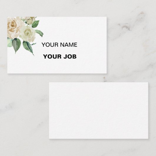 白バラの名前 名刺 (正面/裏面)