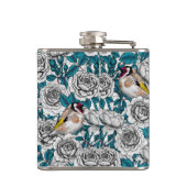 白バラの花と金魚 フラスク (裏面)