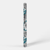 白バラの花と金魚 SAMSUNG GALAXYケース (右側面)