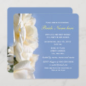 白バラの花ブライダルシャワー招待状 招待状 (正面/裏面)