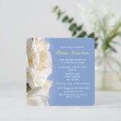 白バラの花ブライダルシャワー招待状 招待状 (スタンド正面)