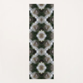 白バラの花抽象芸術 ヨガマット (正面)