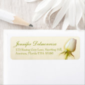 白バラの芽結婚の応答スリム住所 シール (インサイチュ)
