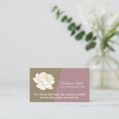 白バラエレガントフローラフェミニン 名刺 (スタンド正面)