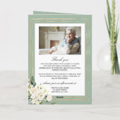 白バラフローラ写真追悼行事 カード (裏面)