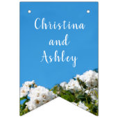 白バラフローラ バンティングフラッグ (第2の旗)